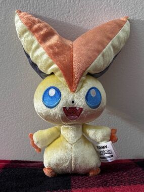 2016 Tomy 20th Anniversary Victini Plush 10" Mythical Shiny Stuffed Doll Pokemon
